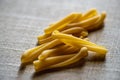 Uncooked Italian Casarecce pasta