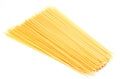 Uncooked Italian spaghetti isolated