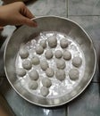 Uncooked of Kanom Tom Khao, a kind of Thai dessert