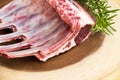 Uncooked lamb ribs. Raw lamb meat. Halal food Royalty Free Stock Photo