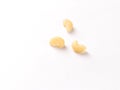 Uncooked macaroni elbow shape pasta with white background stock image. Royalty Free Stock Photo