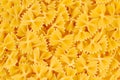 Uncooked macaroni, farfalle