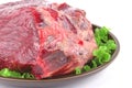 Uncooked meat on plate Royalty Free Stock Photo