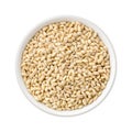 Uncooked Natural Pearled Barley Royalty Free Stock Photo