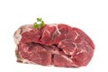 Uncooked organic shin of beef meat isolated Royalty Free Stock Photo