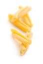 Uncooked pasta caserecce Royalty Free Stock Photo