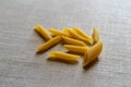 Uncooked Penne rigate pasta Royalty Free Stock Photo