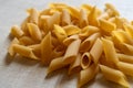 Uncooked Pennoni rigate pasta Royalty Free Stock Photo