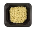 Uncooked plain ramen noodles in a black tray Royalty Free Stock Photo