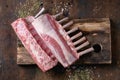 Uncooked rack of lamb Royalty Free Stock Photo