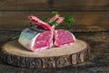 Uncooked rack of lamb with rosemary Royalty Free Stock Photo