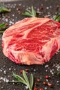 Uncooked rib eye steak Royalty Free Stock Photo