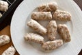 Cypriot Lamb and Pork Sausages. Sheftalia, Traditional Cypriot food.