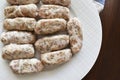 Cypriot Lamb and Pork Sausages. Sheftalia, Traditional Cypriot food.