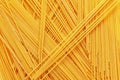 Uncooked spaghetti noodles, flat lay Royalty Free Stock Photo