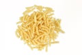 Uncooked spiral italian pasta. Fusilli isolatd on white background Royalty Free Stock Photo