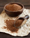Uncooked teff grain in a bowl