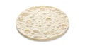 Uncooked Textured Flatbread Base Isolated on White Background Royalty Free Stock Photo
