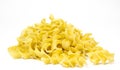 Uncooked yellow egg noodles