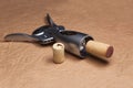 Uncork a bottle of wine Royalty Free Stock Photo
