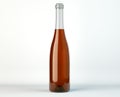 Uncorked bottle of white wine on white Royalty Free Stock Photo