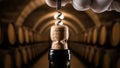 Uncorking tradition: A wine cellar experience with a hint of timeless elegance Royalty Free Stock Photo
