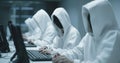 Hackers with hoodies. Hacker group, organization or association
