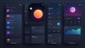 Lunar Radiance: Dark Mode Elegance Captured. AI generate