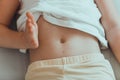 Uncovered child belly Royalty Free Stock Photo