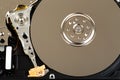 Uncovered 2,5 inch notebook hard drive Royalty Free Stock Photo