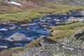 Uncovered Stream River in Peninsula Kola Royalty Free Stock Photo