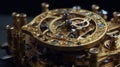 Uncovering the Intricate Mechanics of Time: A Super-Detailed 8K Image of a Clockwork Royalty Free Stock Photo