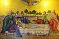 Unction of Jesus. Central mosaic. Church Holy Sepulcher Royalty Free Stock Photo