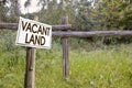 Uncultivated agricultural land for sale - Land plot management - Real estate concept with a wild vacant land available for