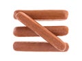 Uncured beef hot dogs Royalty Free Stock Photo