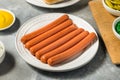 Uncured Uncooked Hot Dogs Royalty Free Stock Photo