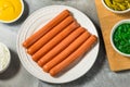 Uncured Uncooked Hot Dogs Royalty Free Stock Photo