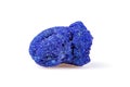 Uncut Blue Azurite or Chessylite Mineral Stone Royalty Free Stock Photo