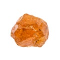 uncut hessonite grossular crystal isolated