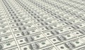 An uncut sheet of one hundred dollars Royalty Free Stock Photo