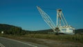Industrial Crane On Side Of Road On Australian Outback Highway