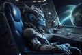 undead astronaut, humanoid aboard a spaceship