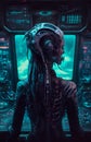 undead astronaut, humanoid aboard a spaceship