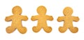 Undecorated Gingerbread People on a White Background Royalty Free Stock Photo