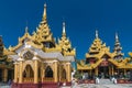 Undefined Buddhist procession do worship around Shwedagon at Pagoda