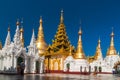 Undefined Buddhist procession do worship around Shwedagon at Pagodaprocession do worsh