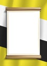 vertical frame and border with Bruneian flag Royalty Free Stock Photo