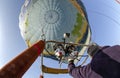 Undefined male - pilot of air balloon