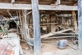 Under Abandoned Old Traditional Thai House