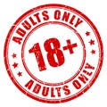 Under 18 adults only stamp Royalty Free Stock Photo